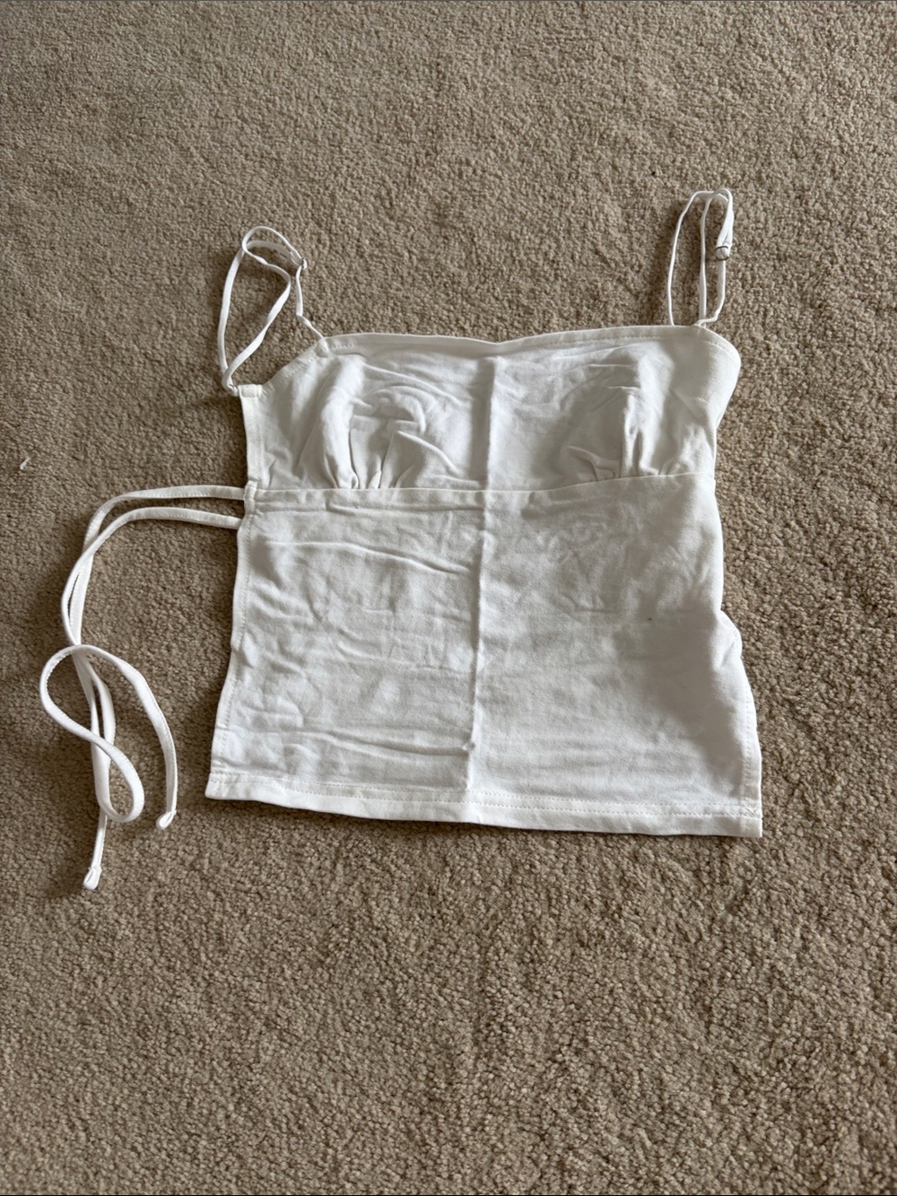 White Women's Spaghetti Strap open back top